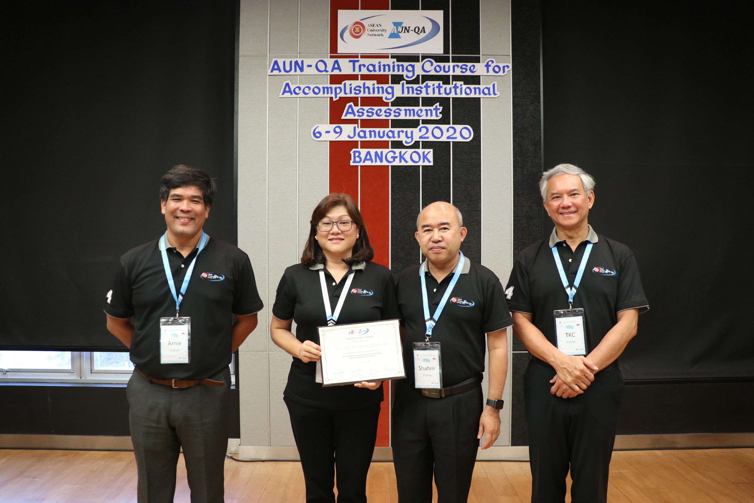 SoM Dean Tiffany Adelaine Tan, Ph.D. completed all requirements for the 4th AUN-QA Training Course for Accomplishing Institutional Assessment (Tier-3)