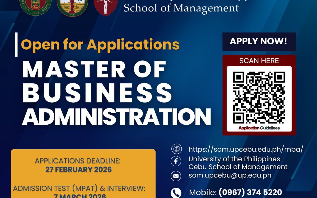 UP Cebu MBA Applications Now Open for AY 2026–2027