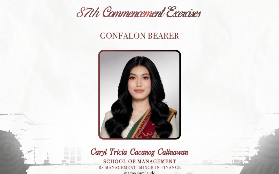 Recognition of SoM Gonfalon Bearer for the 87th UP Cebu Commencement Exercises